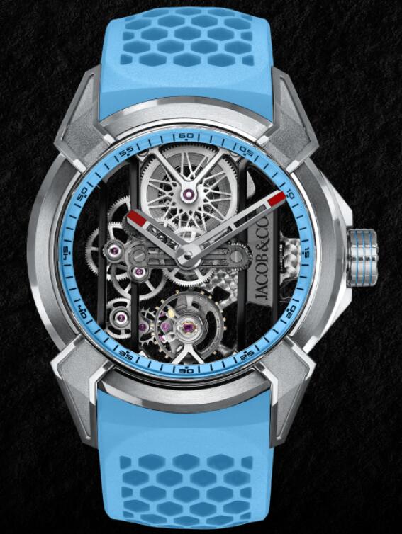 Jacob & Co. EPIC X TITANIUM SKY BLUE INNER RING Watch Replica EX110.20.AC.AH.ABRUA Jacob and Co Watch Price